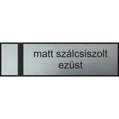 "Casa" gravírozott névtábla - ajtóra -  matt szálcsiszolt ezüst