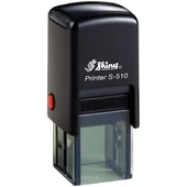 Shiny - S-510 bélyegző - 12 x 12 mm - fekete ház / natúr párna