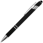 "Bres" golyóstoll - gumírozott - fekete