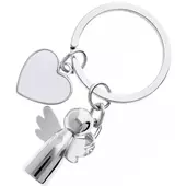 "Angel" kulcstartó - szív kiegészítővel