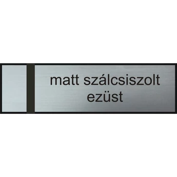 "Casa" gravírozott névtábla - ajtóra -  matt szálcsiszolt ezüst