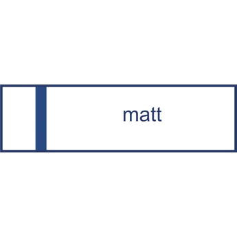 "Casa" gravírozott névtábla - ajtóra - matt fehér / kék