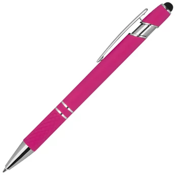 "Bres" golyóstoll - gumírozott - pink